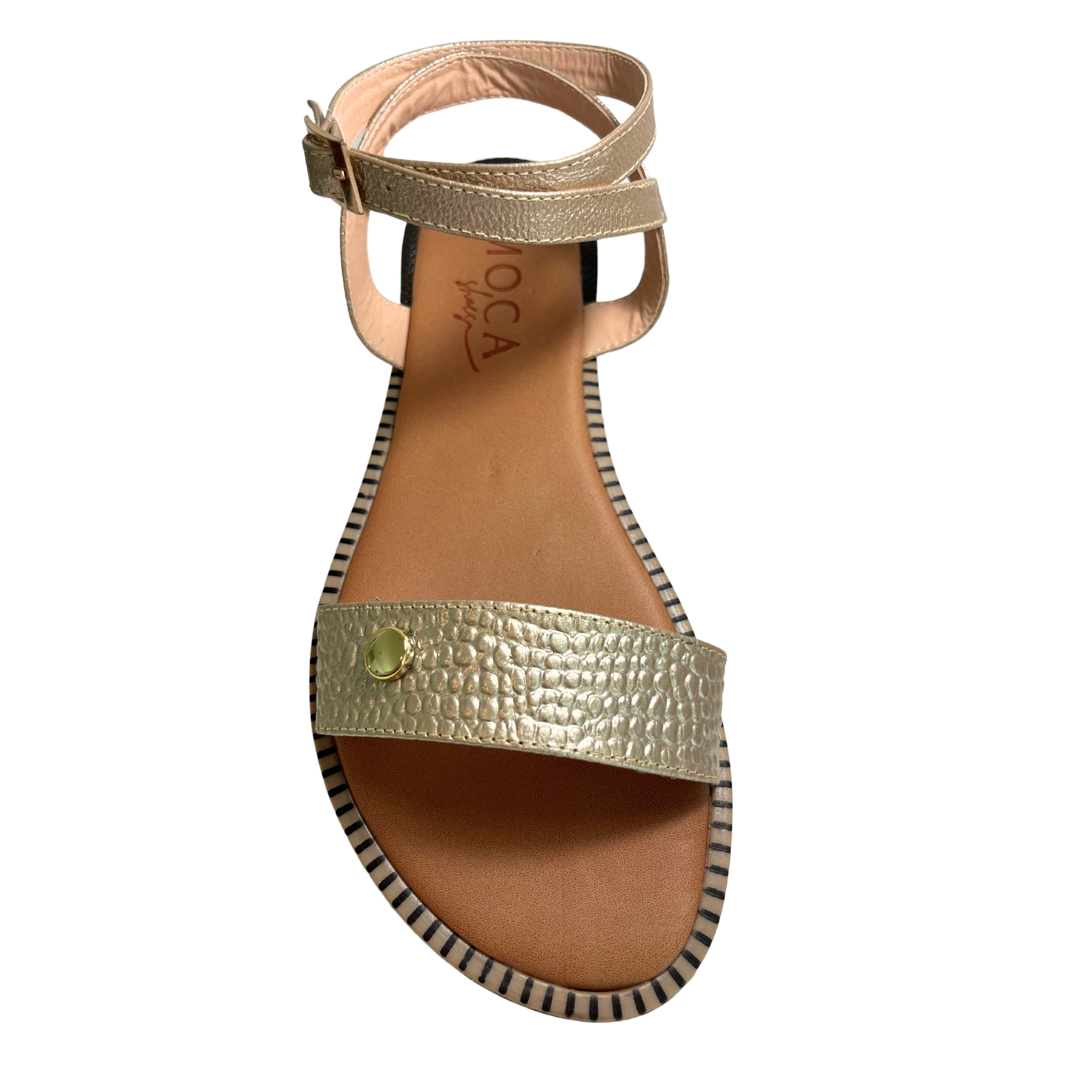 Flat Gold Sandals | Sacramento