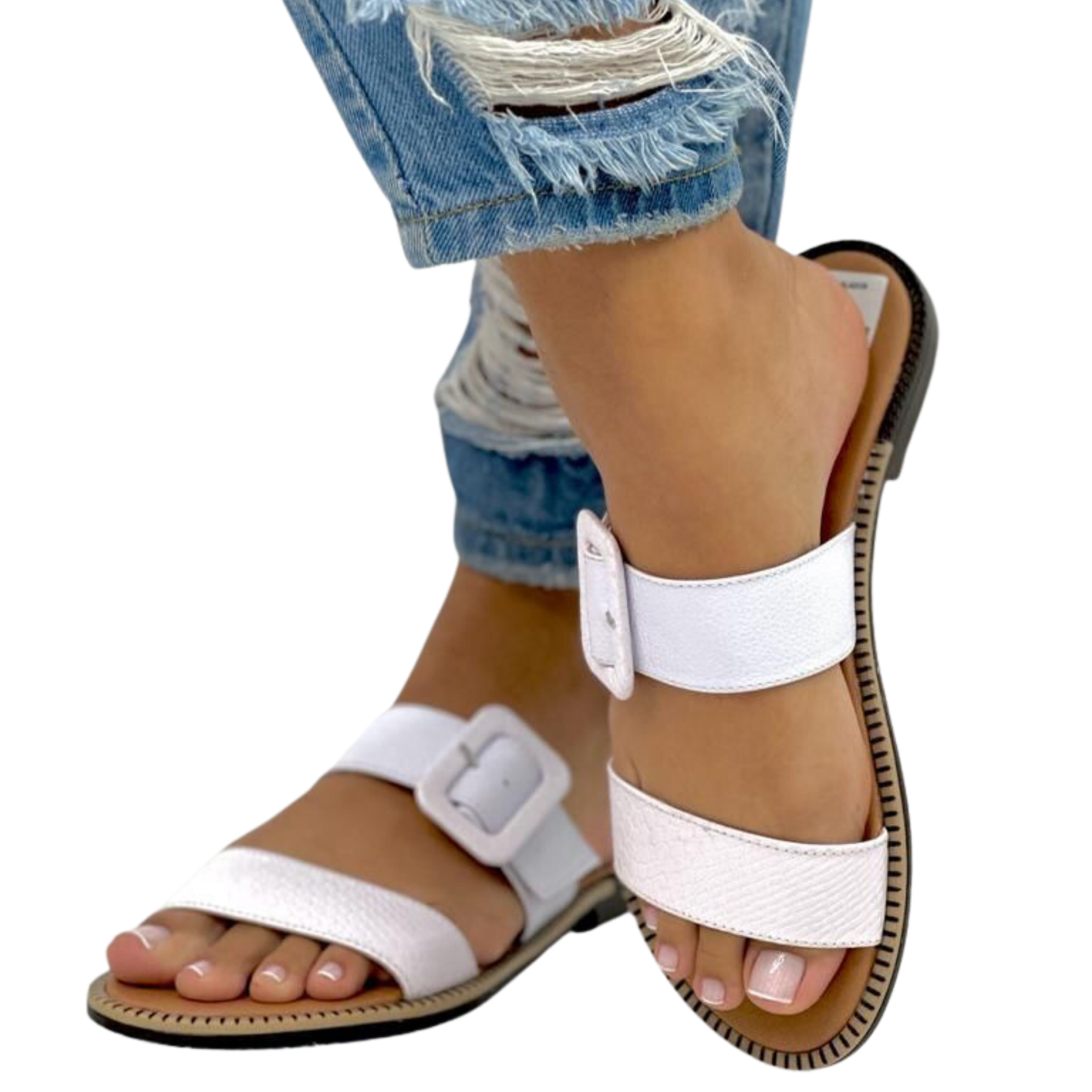Atlana | white slides womens