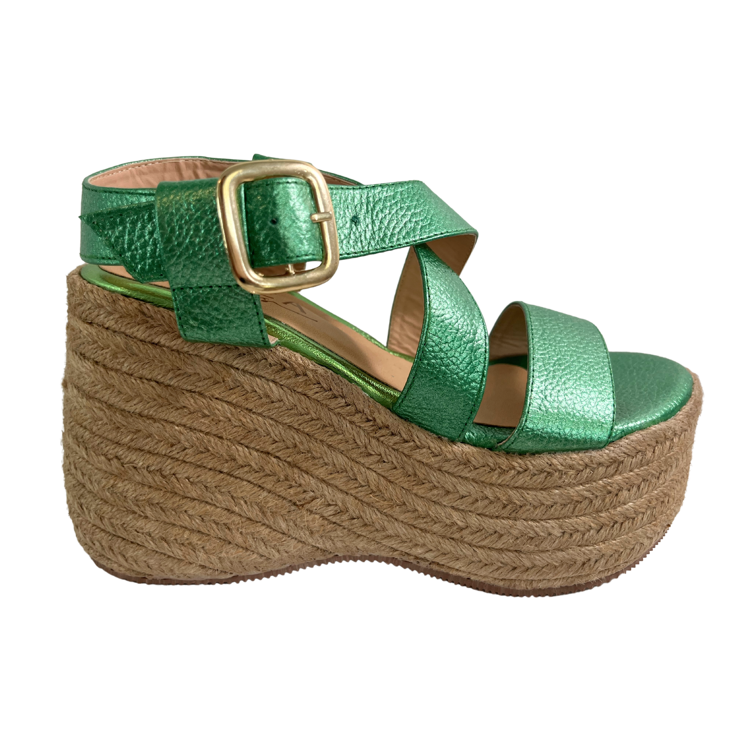 Green Platform Sandals | Miami