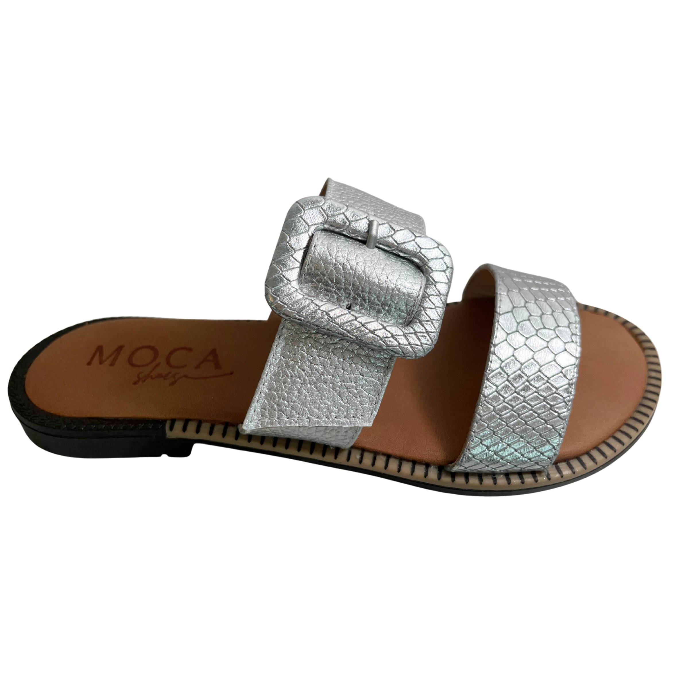 Silver Slide Sandals Atlanta