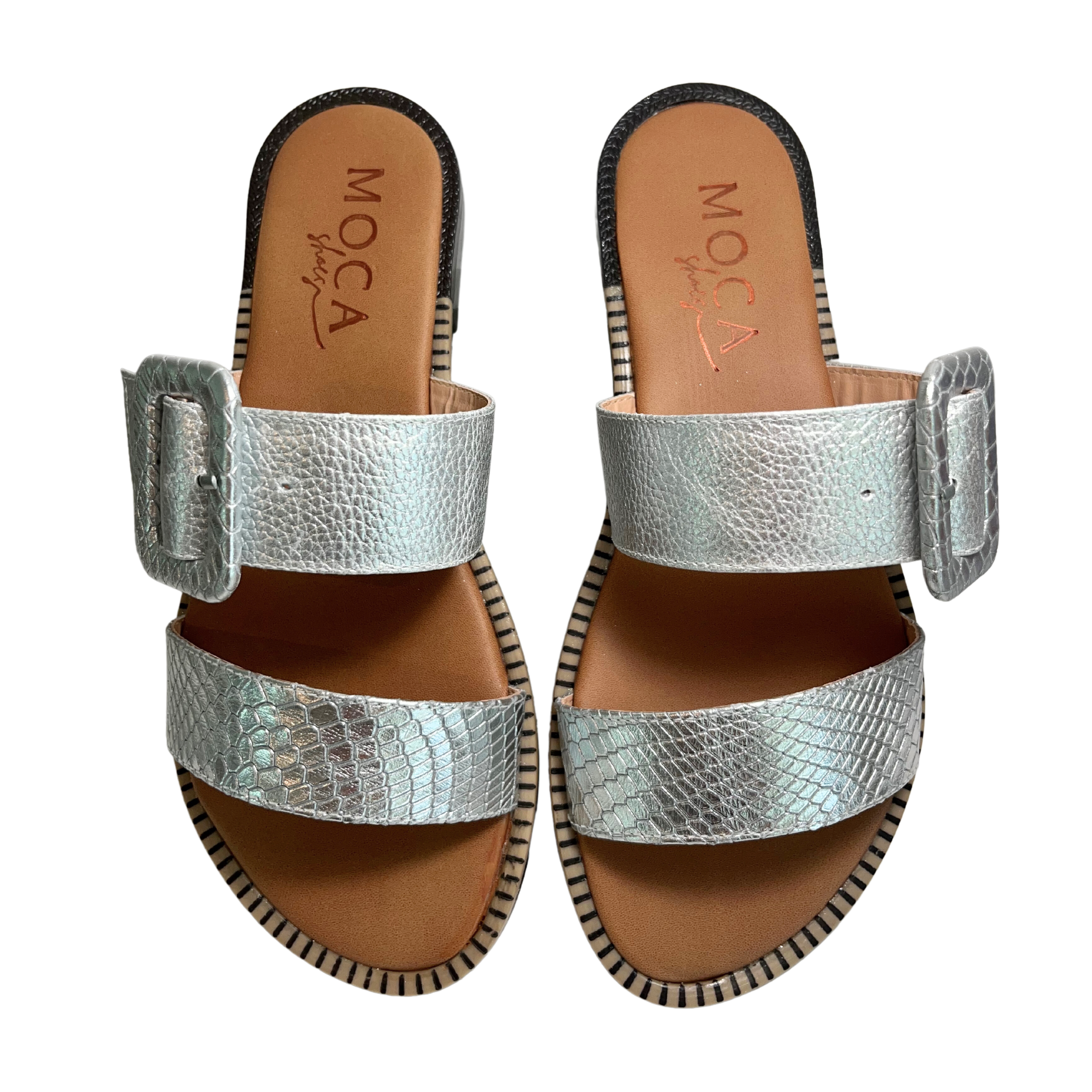 women silver sandals | Atlana