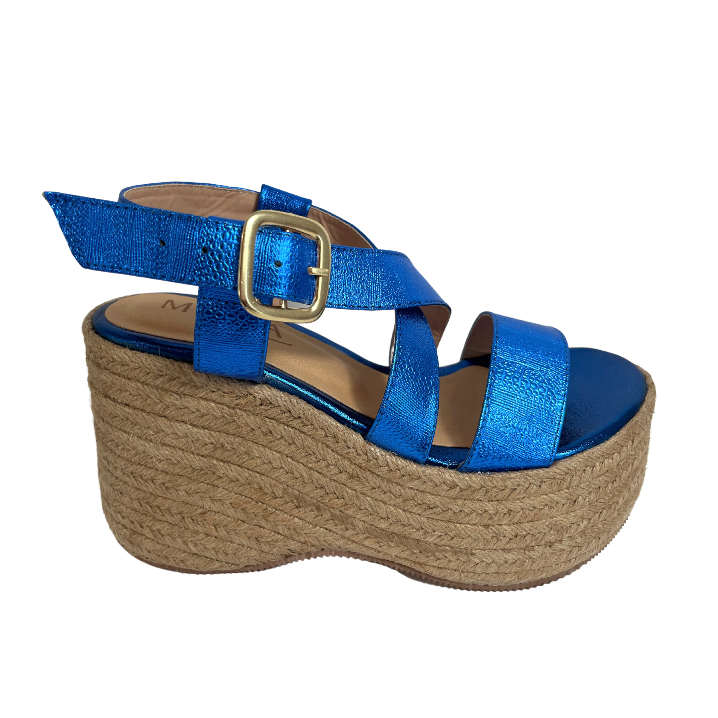 Blue Platform Sandals | Miami