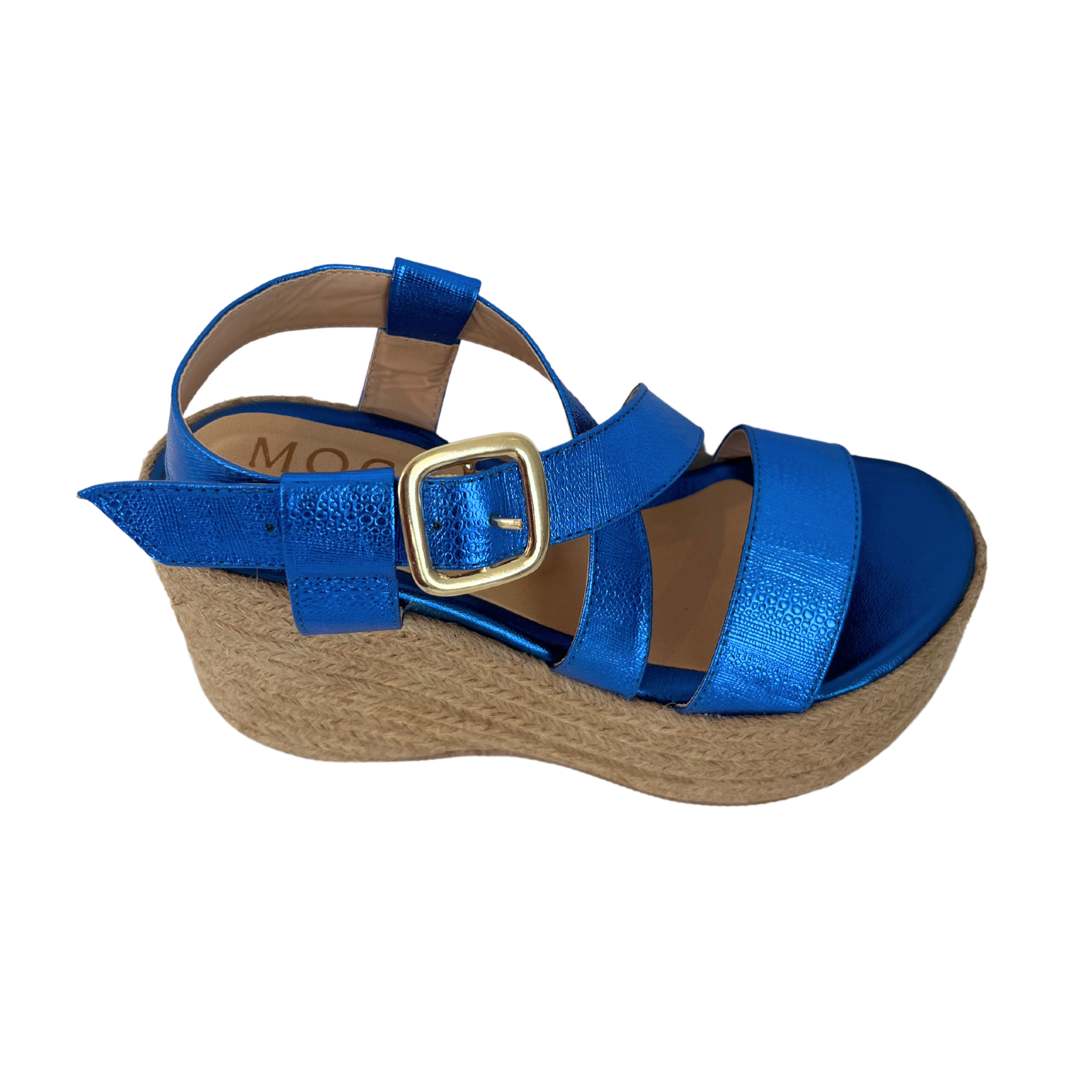 Navy Blue Platform Sandals | Miami