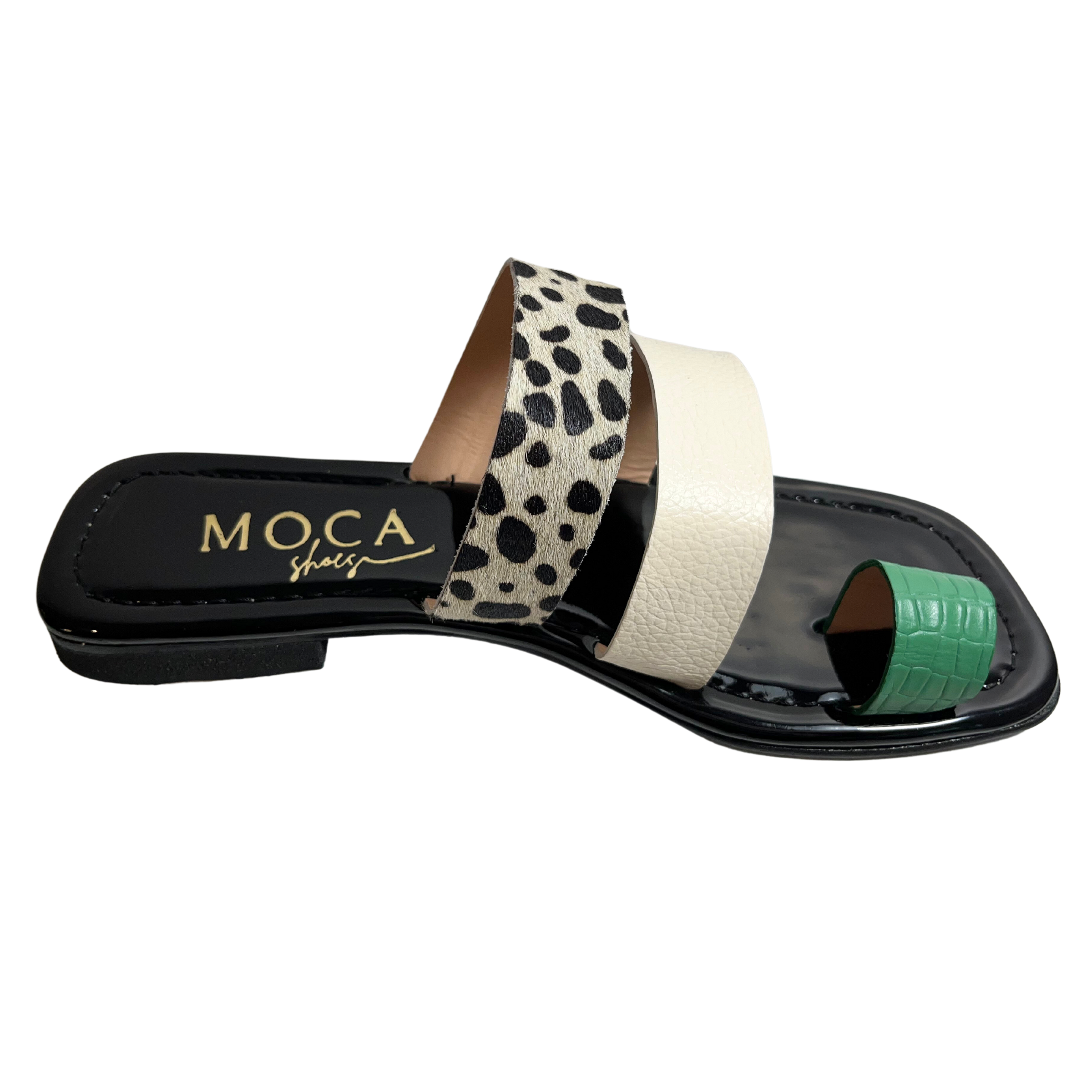 Providence Sandals- Print | Green Slides Womens