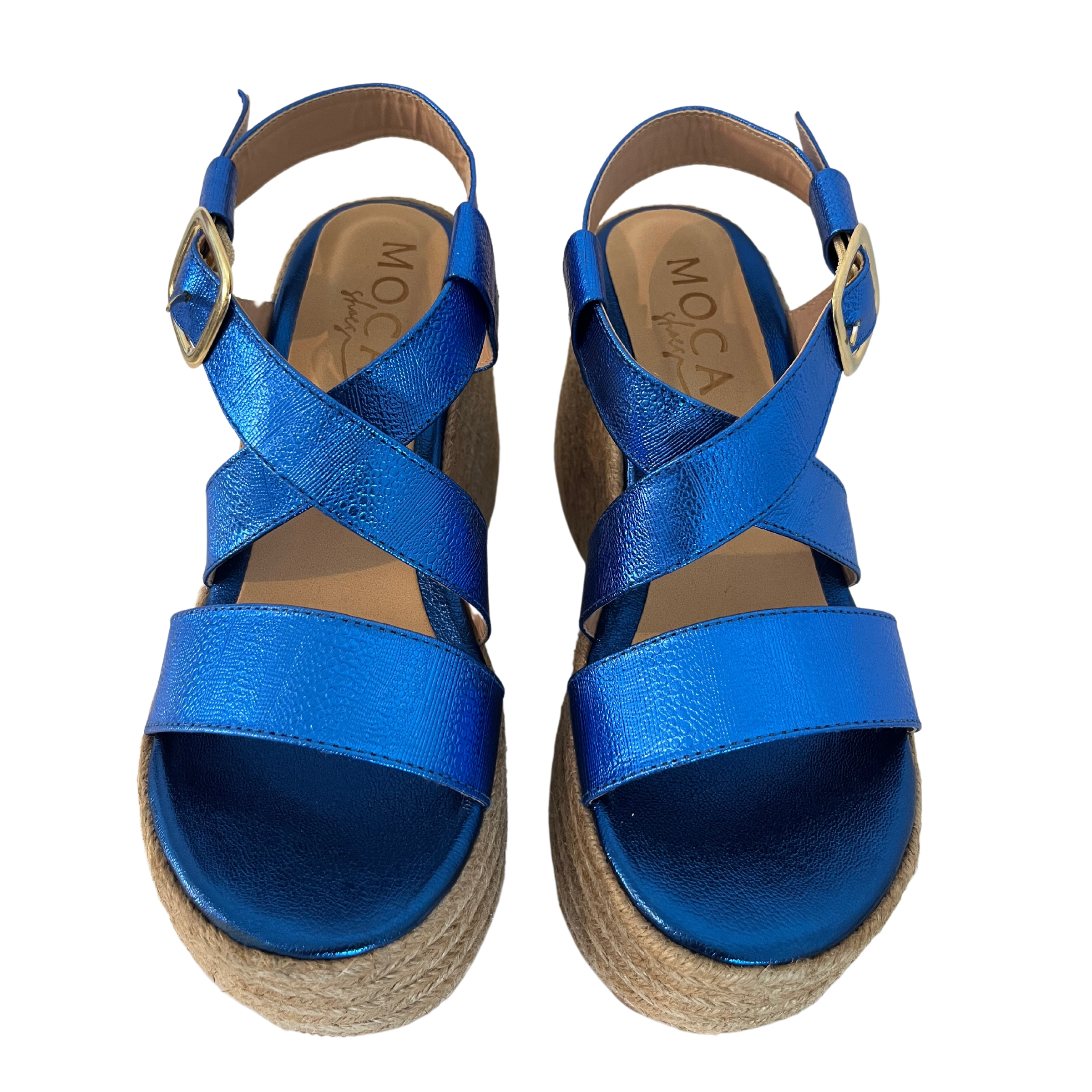 Royal Blue Platform Sandals | Miami
