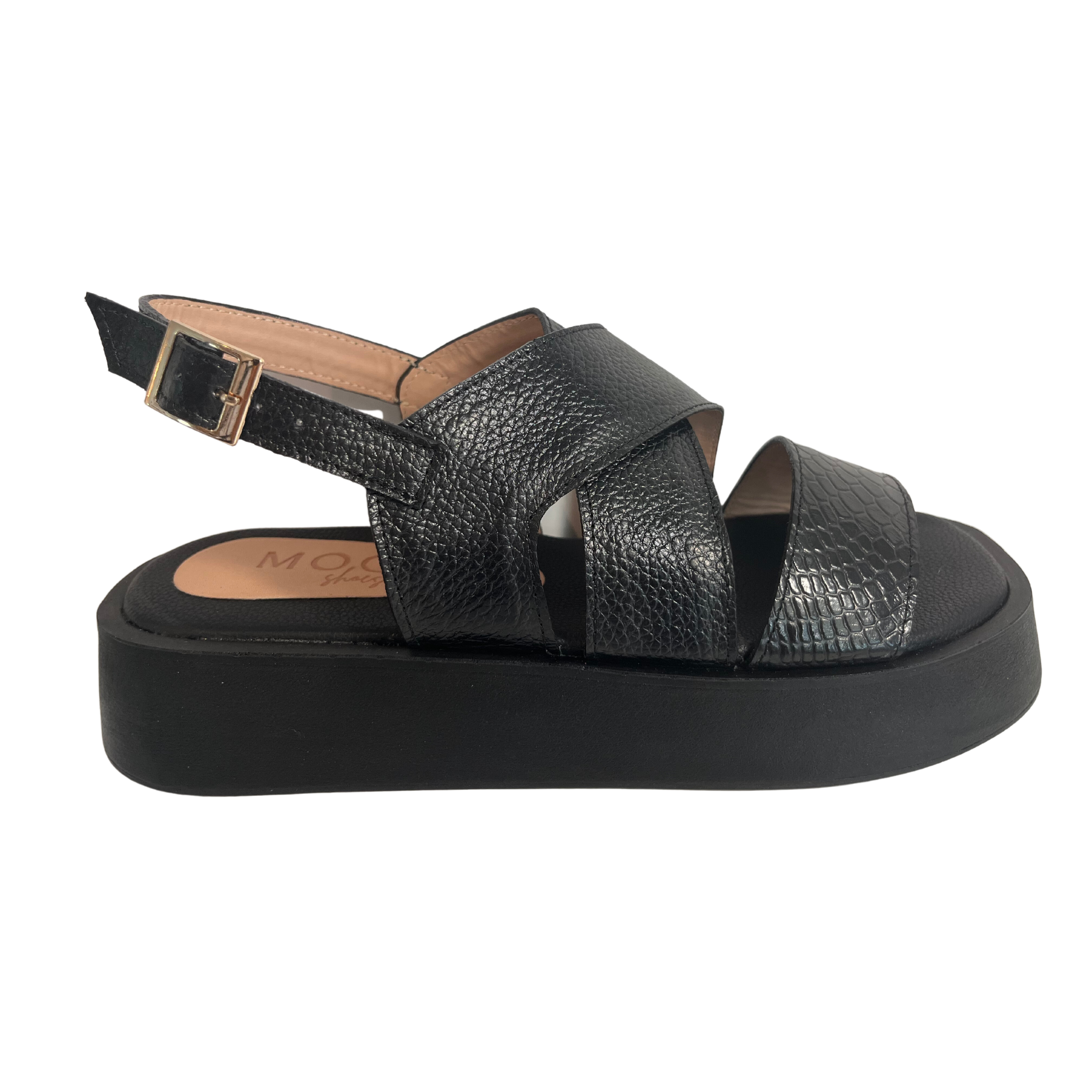 Womens 2024 black flatforms