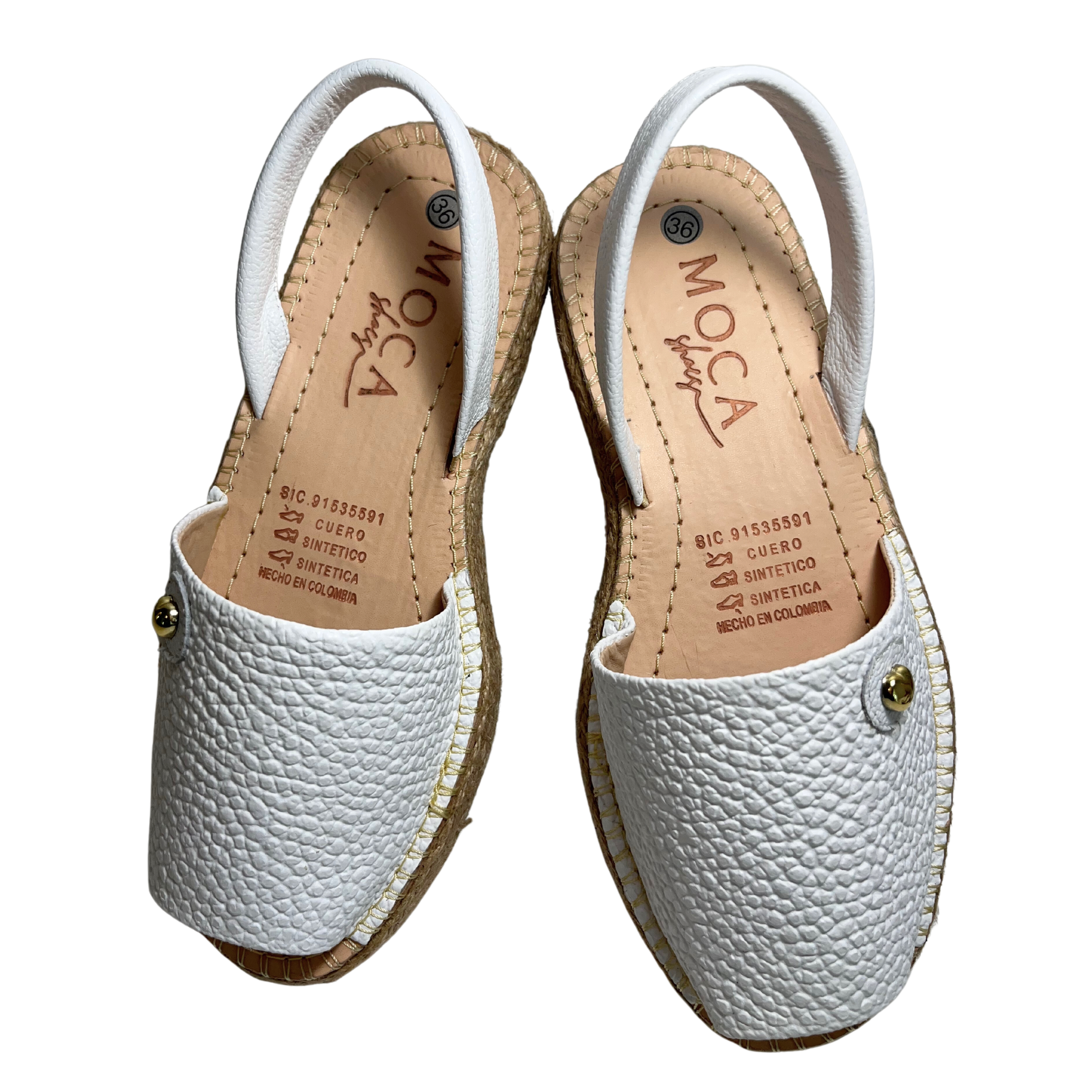 Miramar Espadrilles Sandals Flat White | Womens White Espadrilles