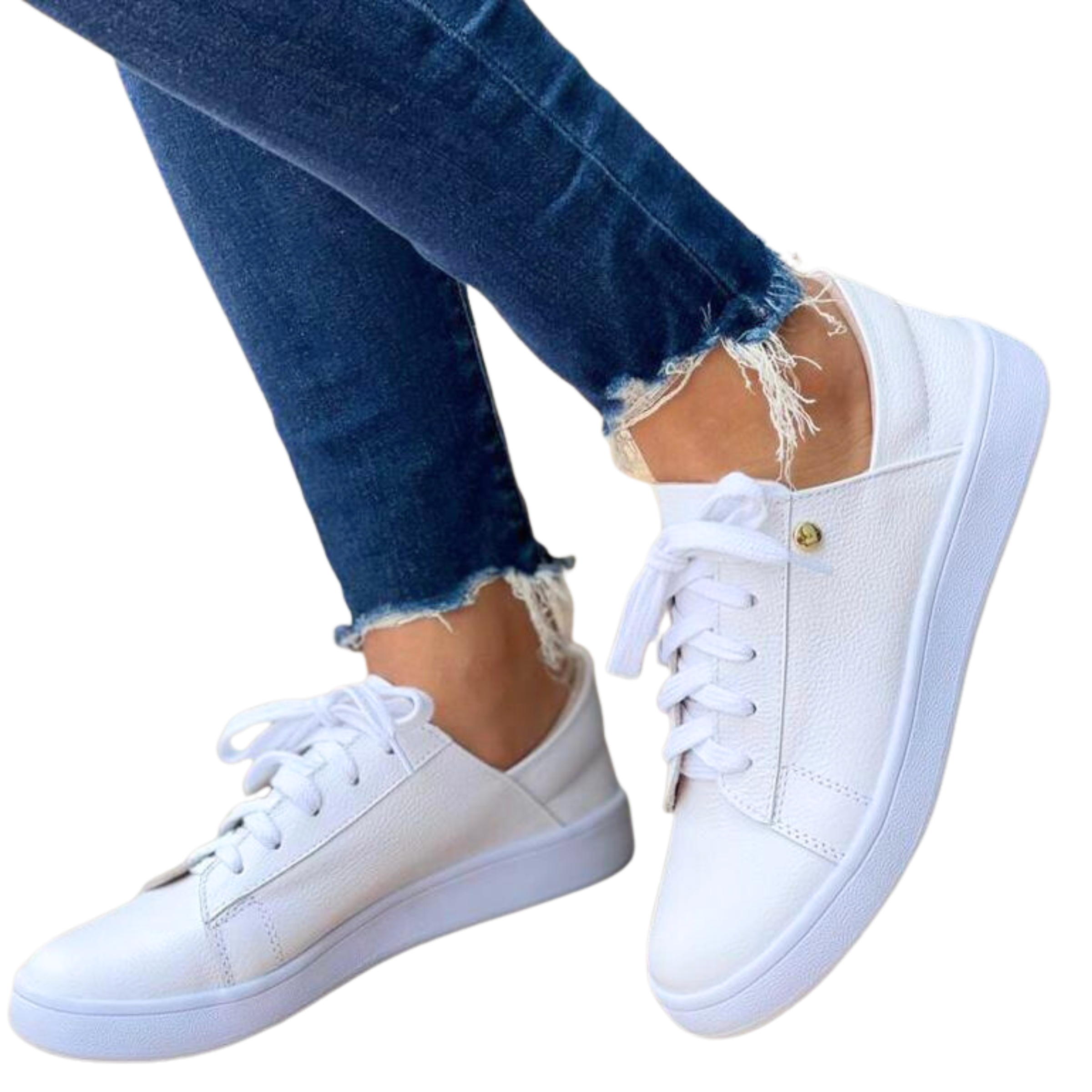 white leather tennis shoes women | Austin