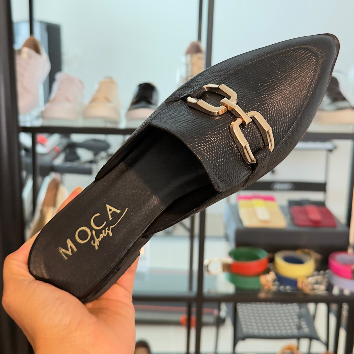 Black slip-on Mules for women | Utah