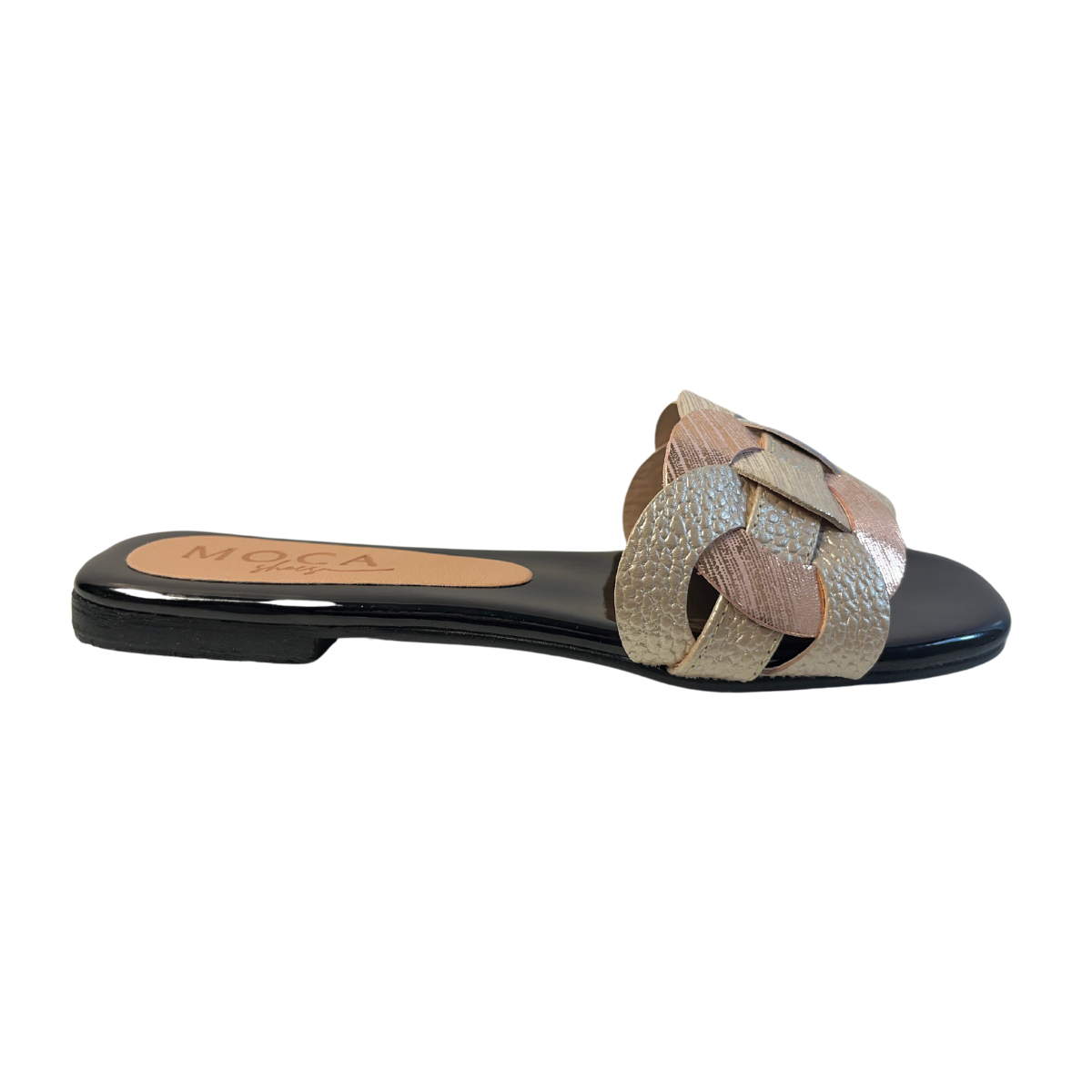 Slide Sandals triple gold | Pierre