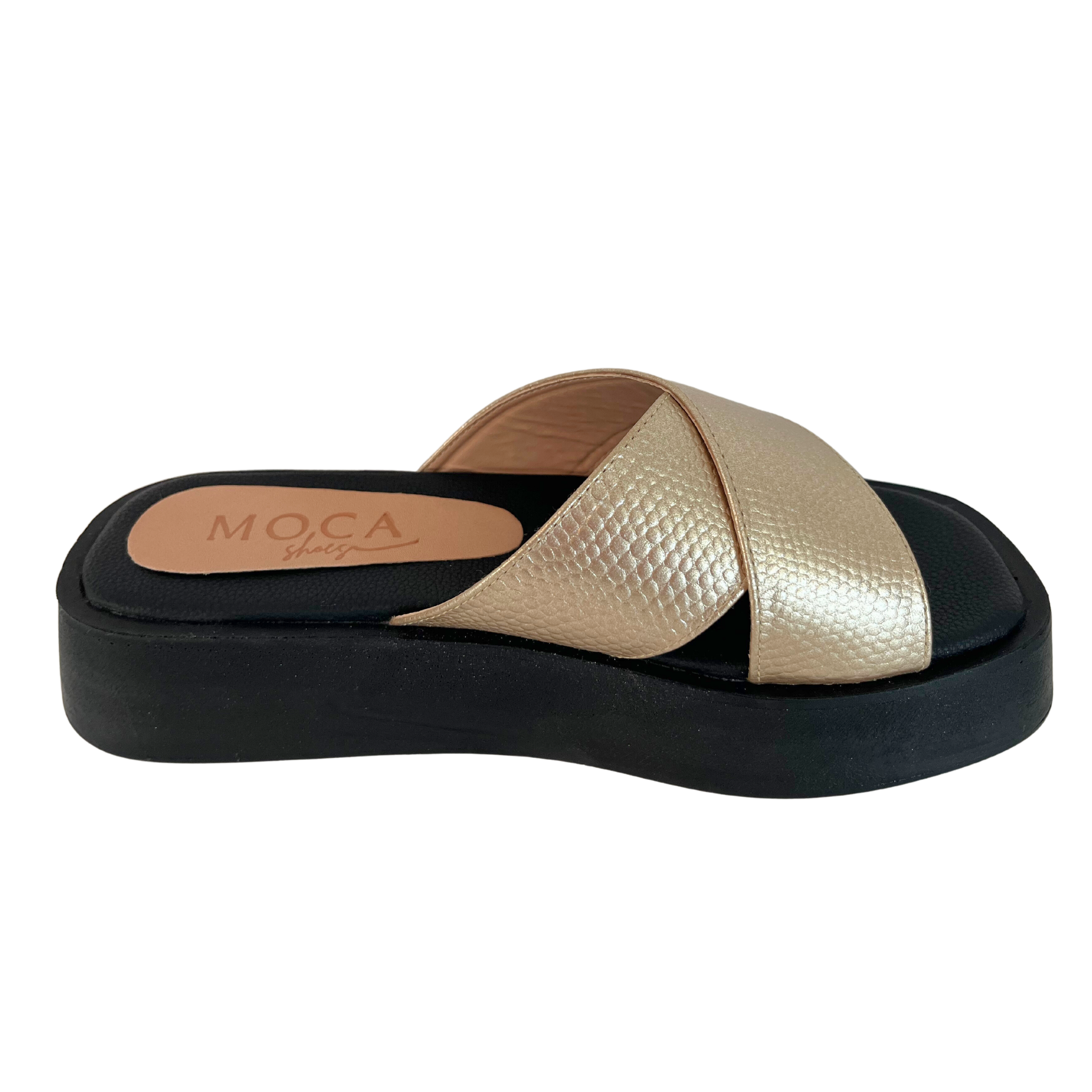 Sunrise Flatform Sandals Gold