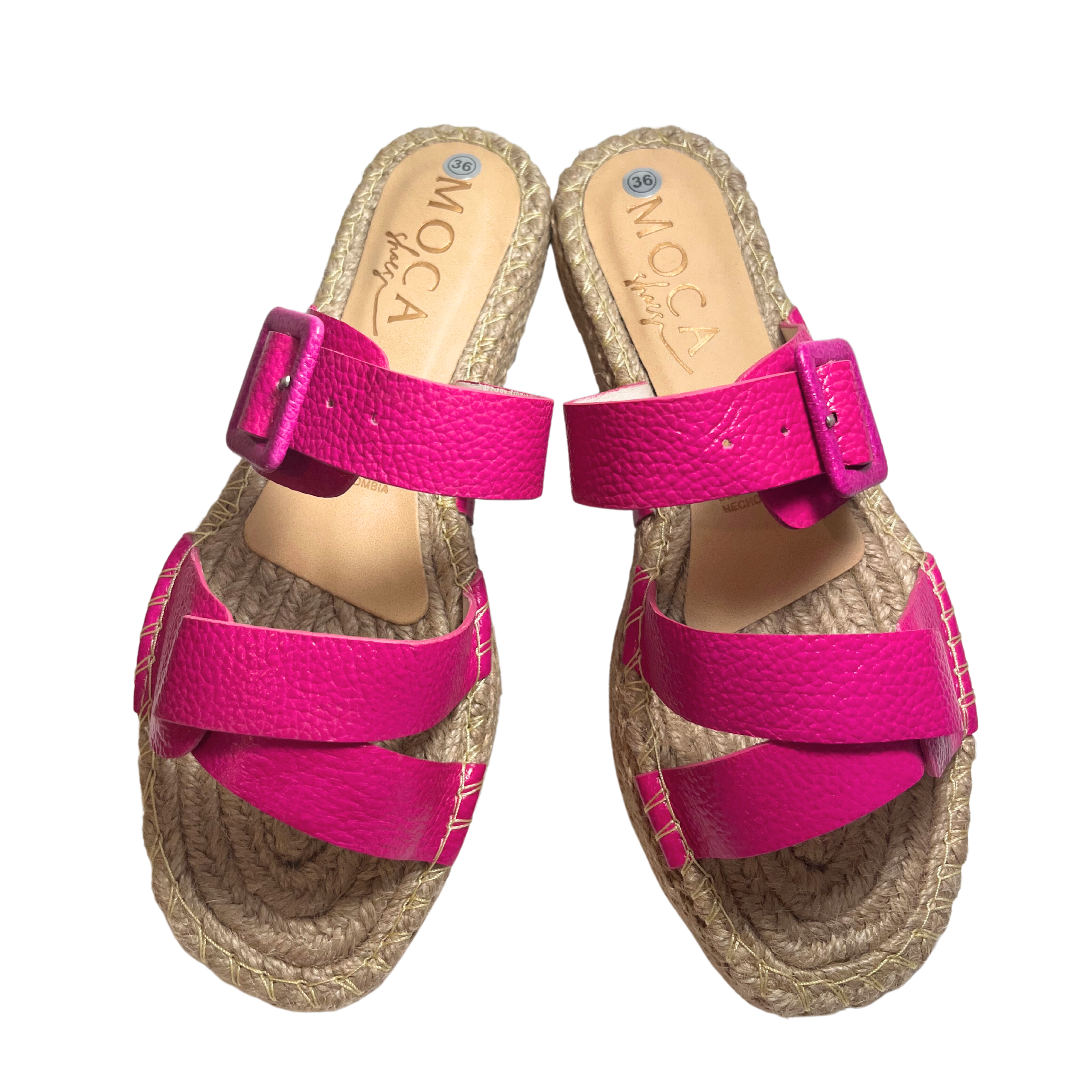 Helena Jute Sandals | Pink Slides Womens