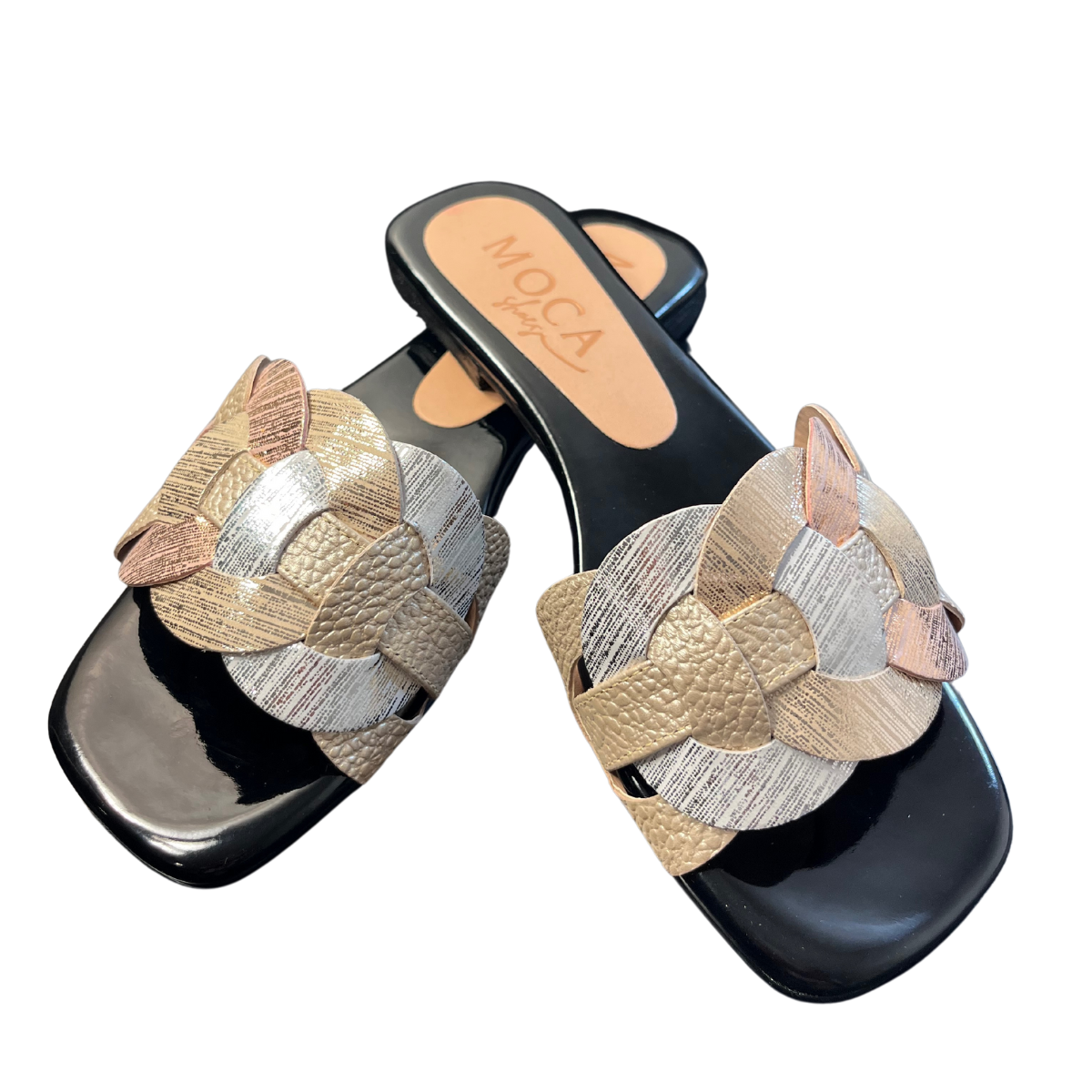 Slide Sandals triple gold | Pierre