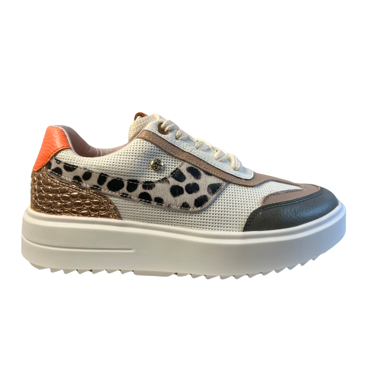 Chaussures Tennis En Cuir Orange | Texas