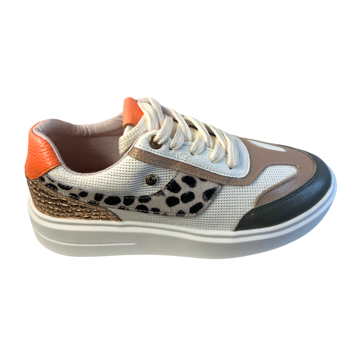 Chaussures Tennis En Cuir Orange | Texas