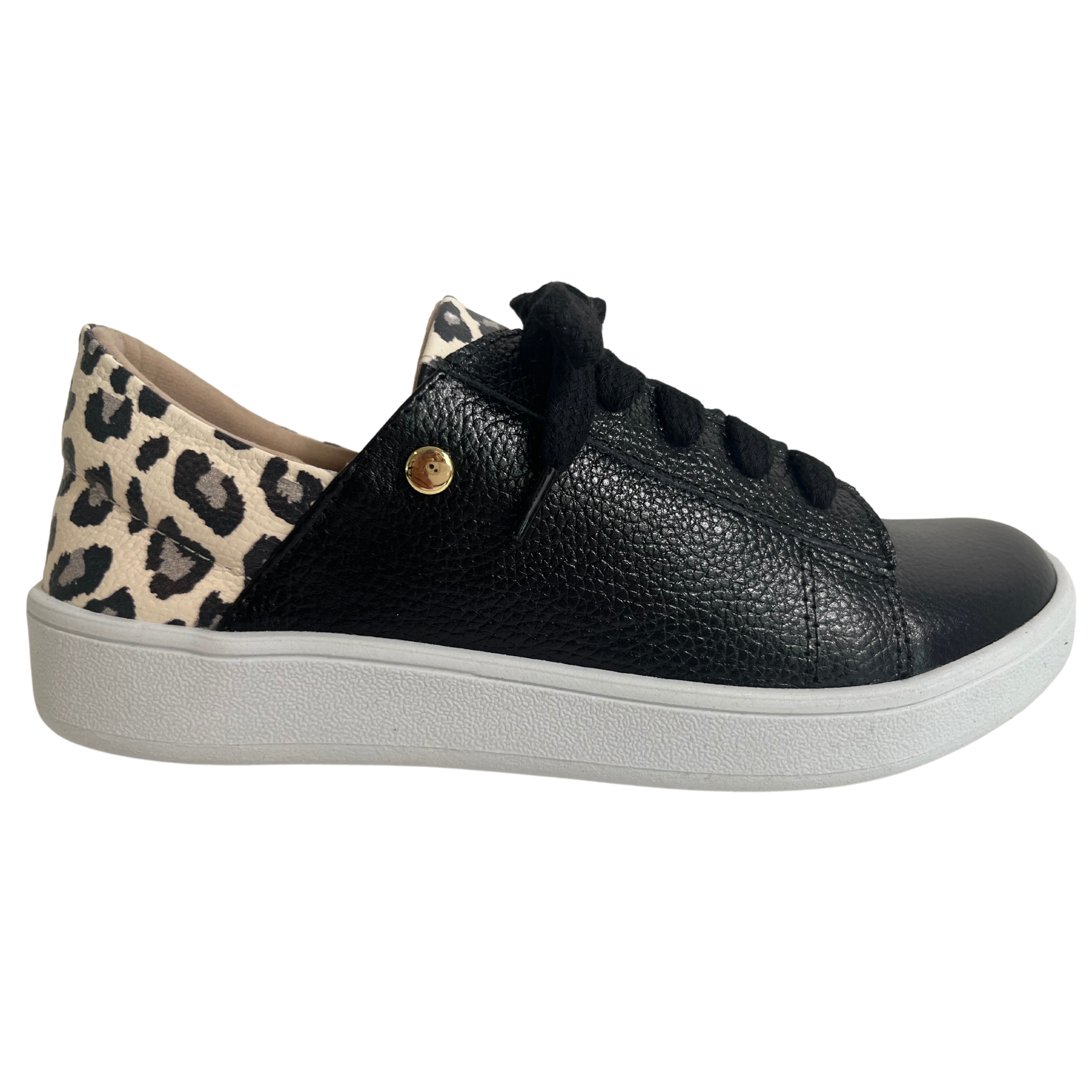 Cow Print Shoes | Austin Tennis Black