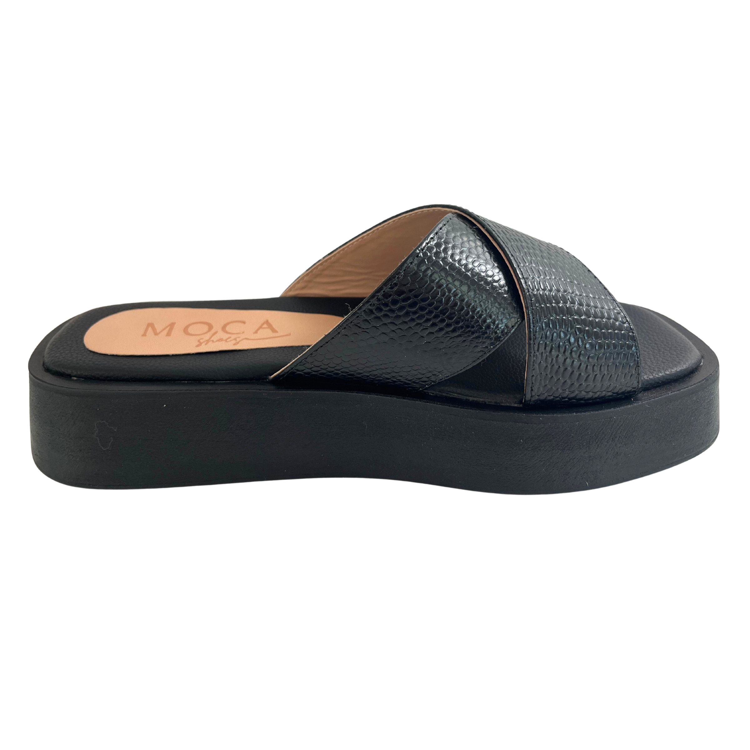 Sandalias con plataforma plana Sunrise Negro