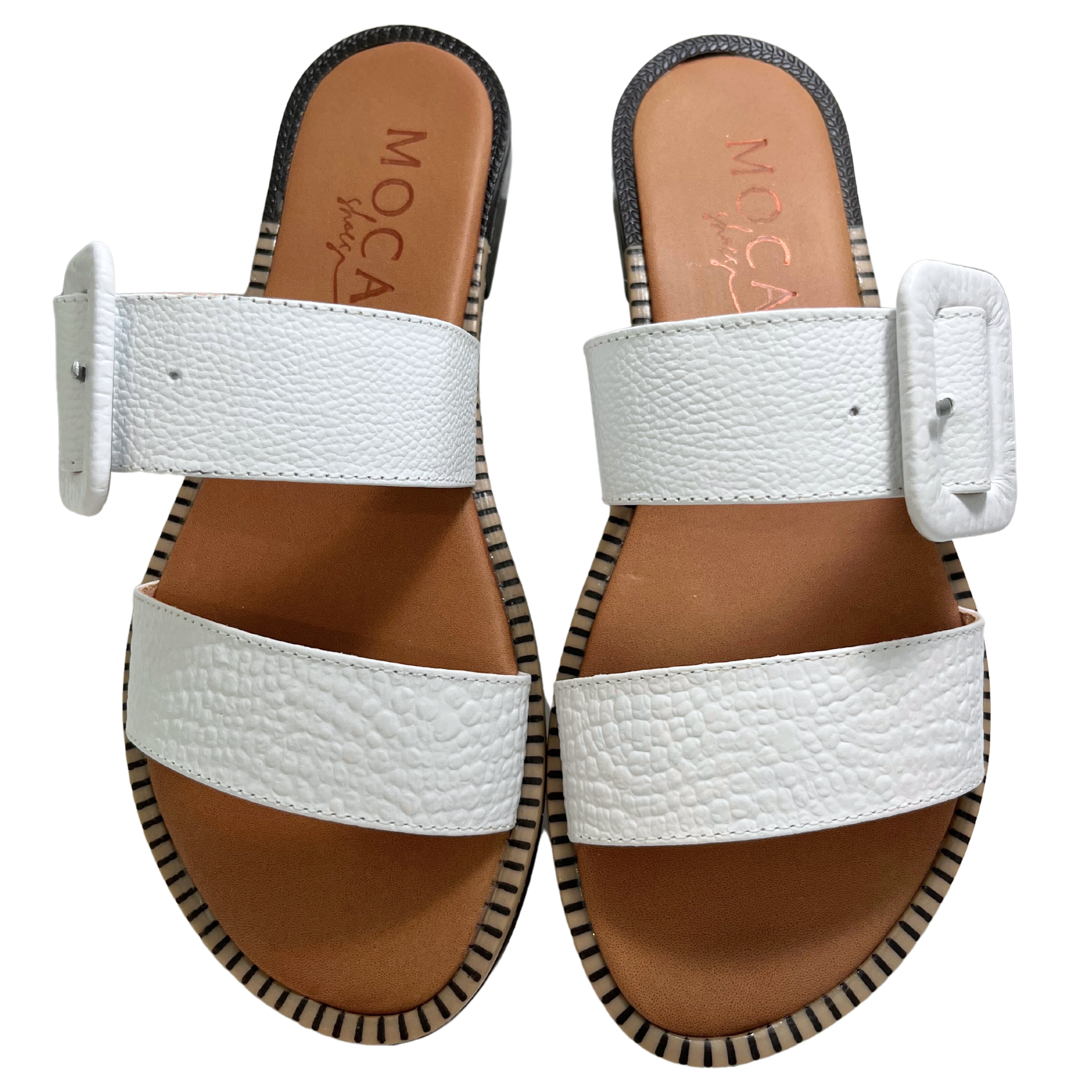 Atlana | white slide sandals womens