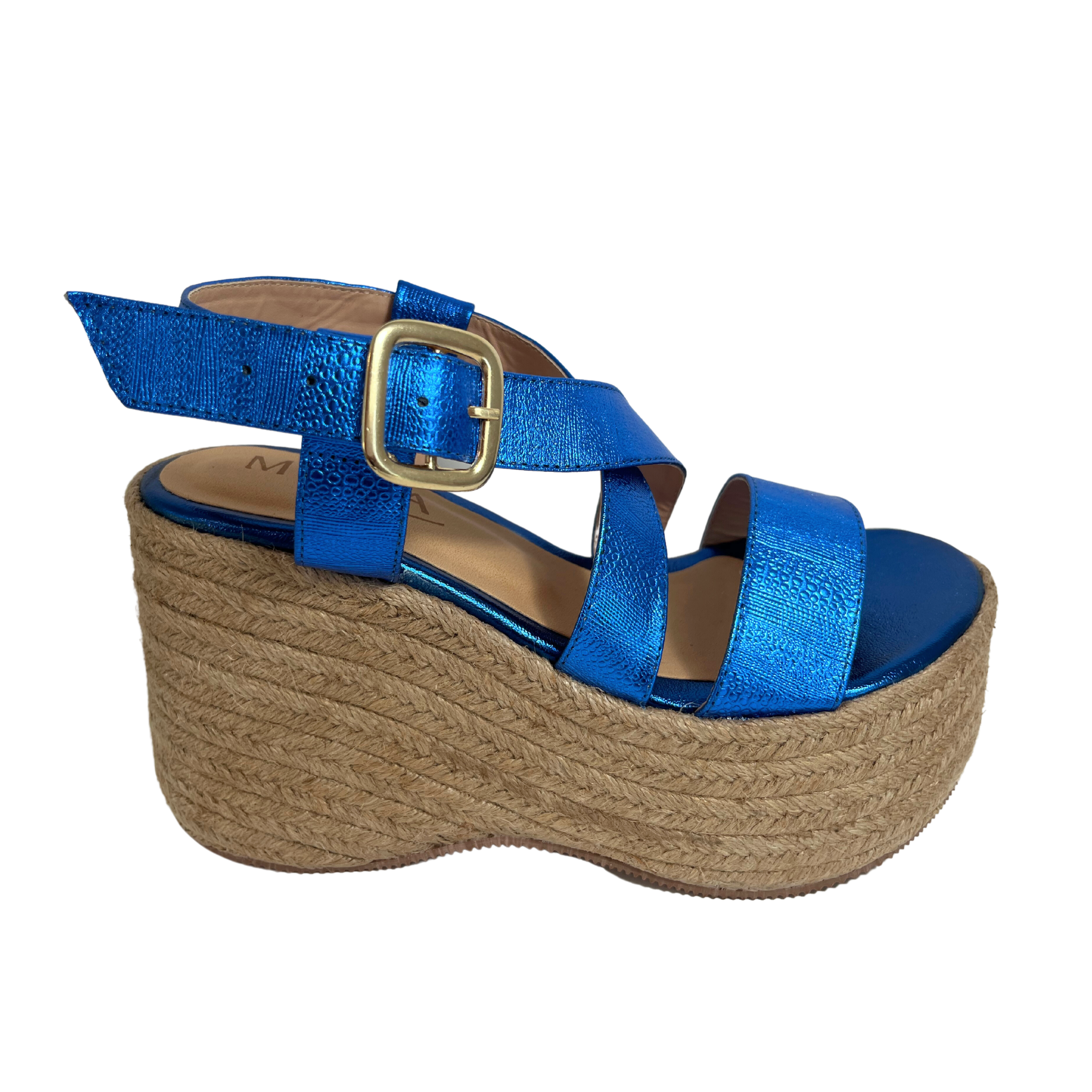 Blue Platform Sandals | Miami 