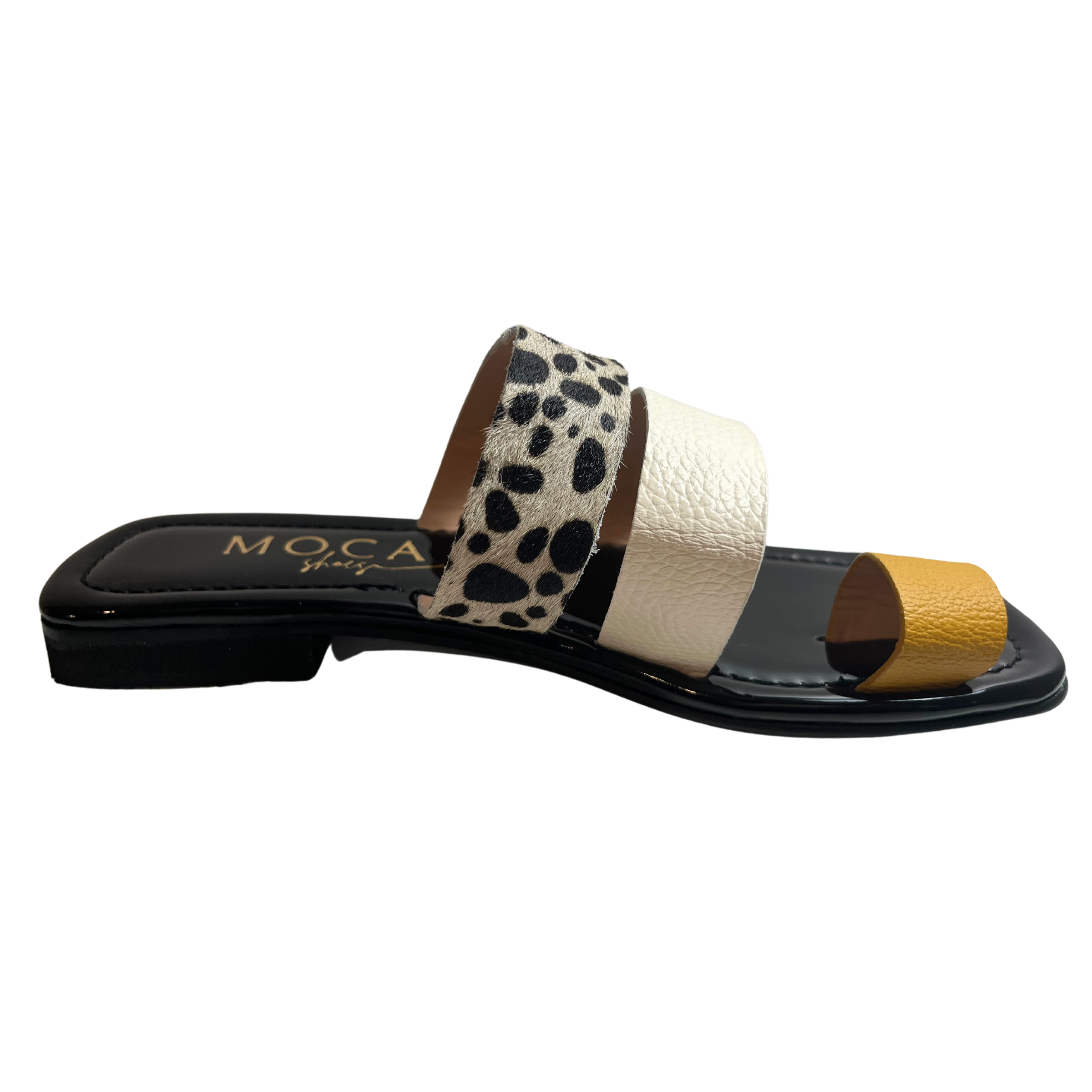 Providence Sandals- Print | Yellow Slides