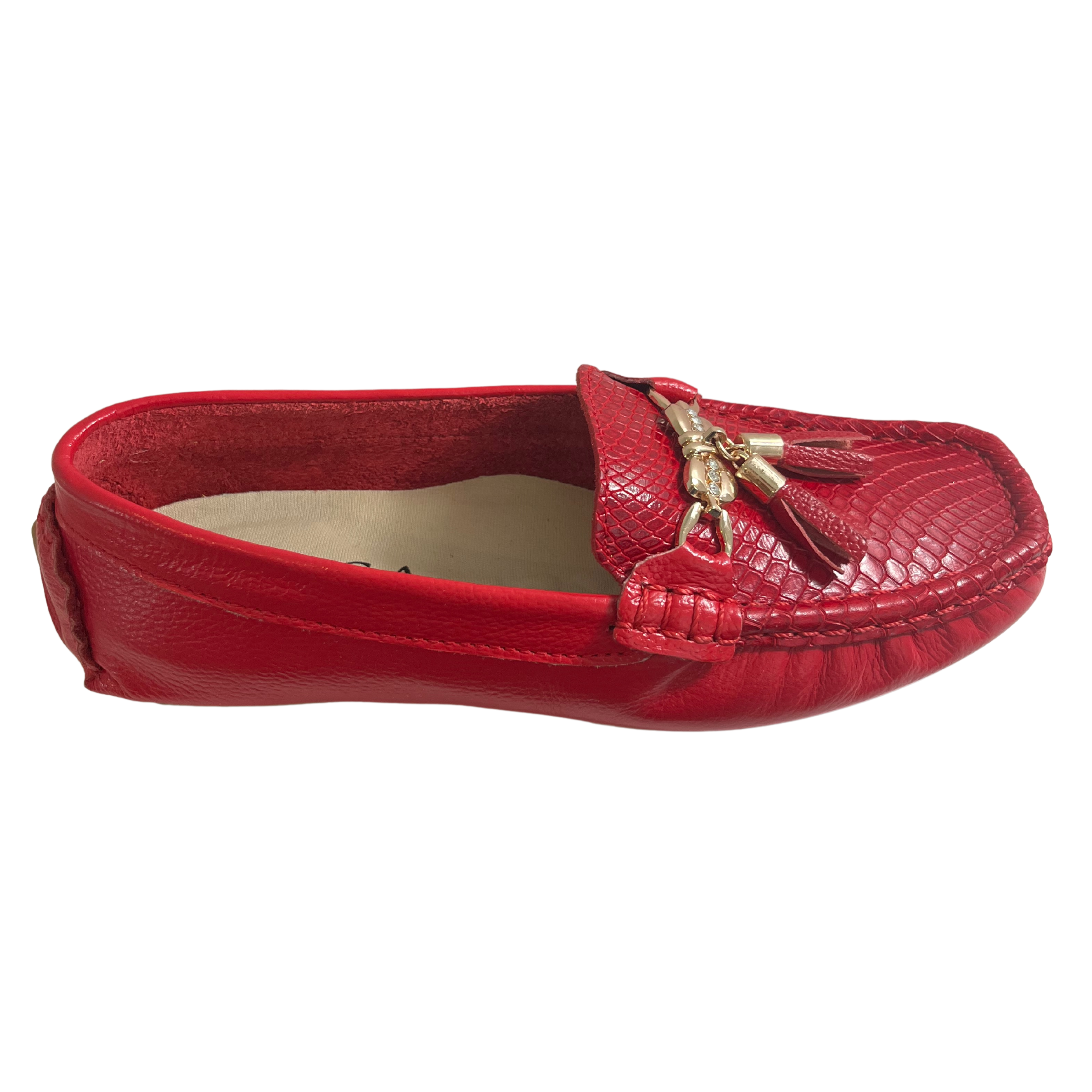 Mocassins Rouges Cuir | Appartement Hollywoodien