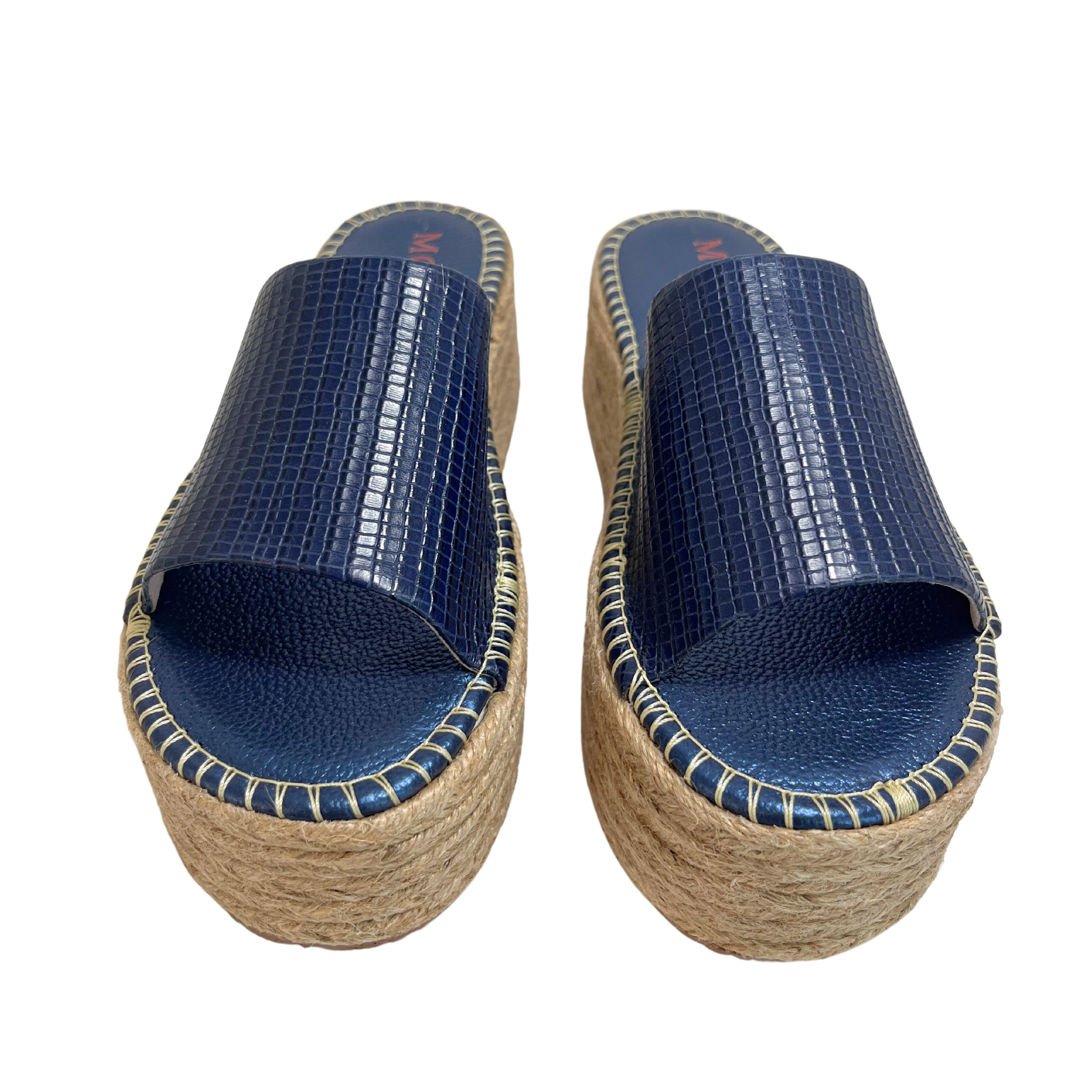 Plateforme en jute bleu foncé | Lincoln