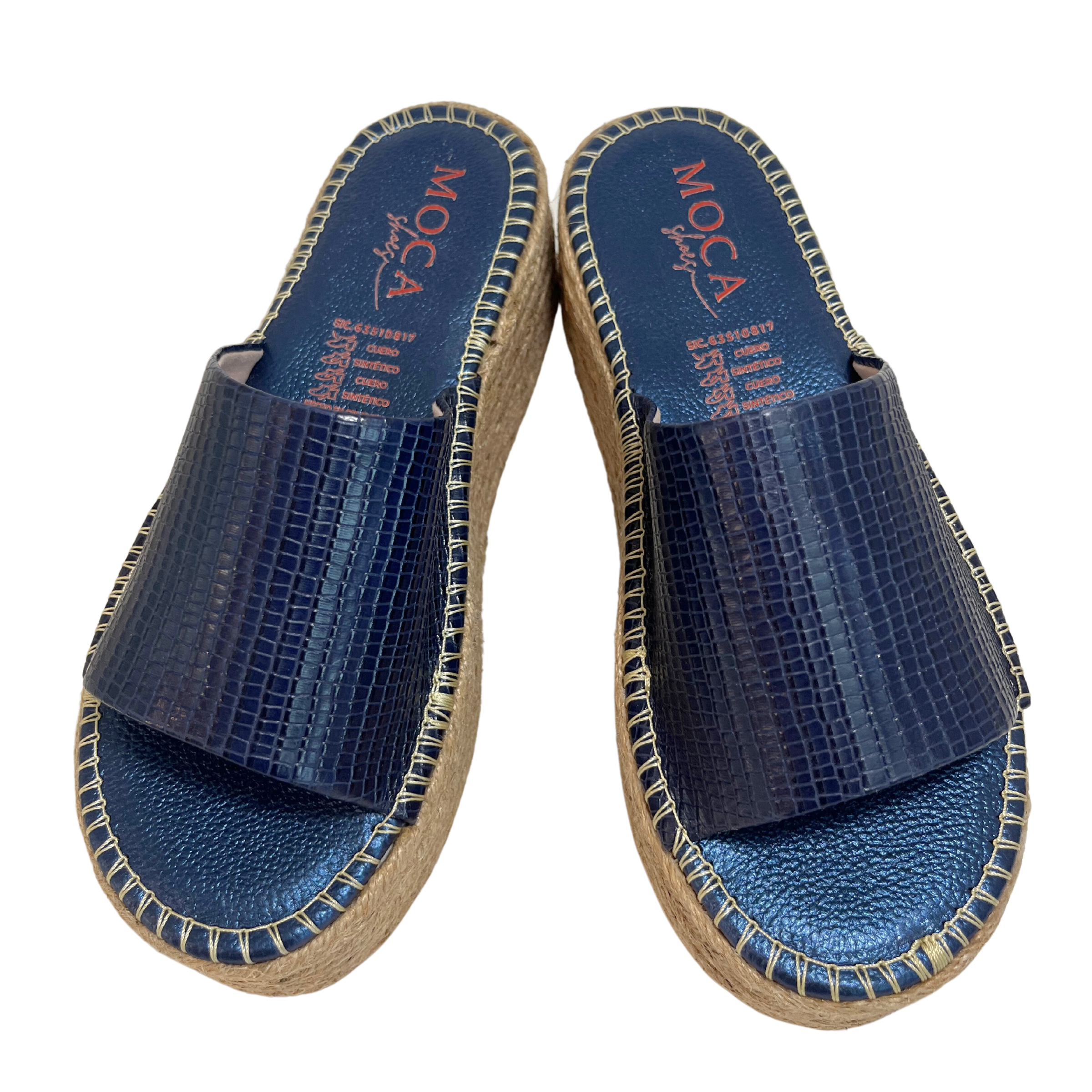 Dark Blue Jute Platform | Lincoln