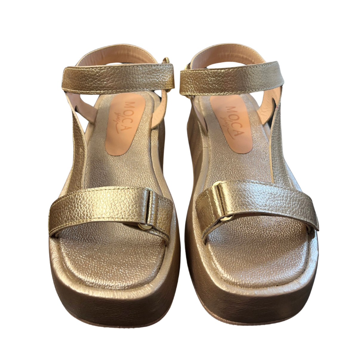 Gold Flatform Sandals | Arizona