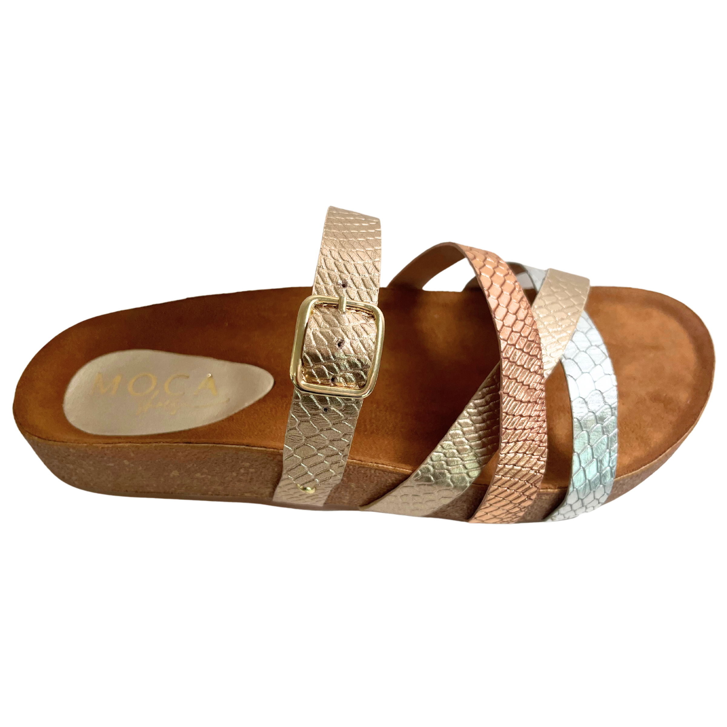  Gold Slide Sandals | Boston 3