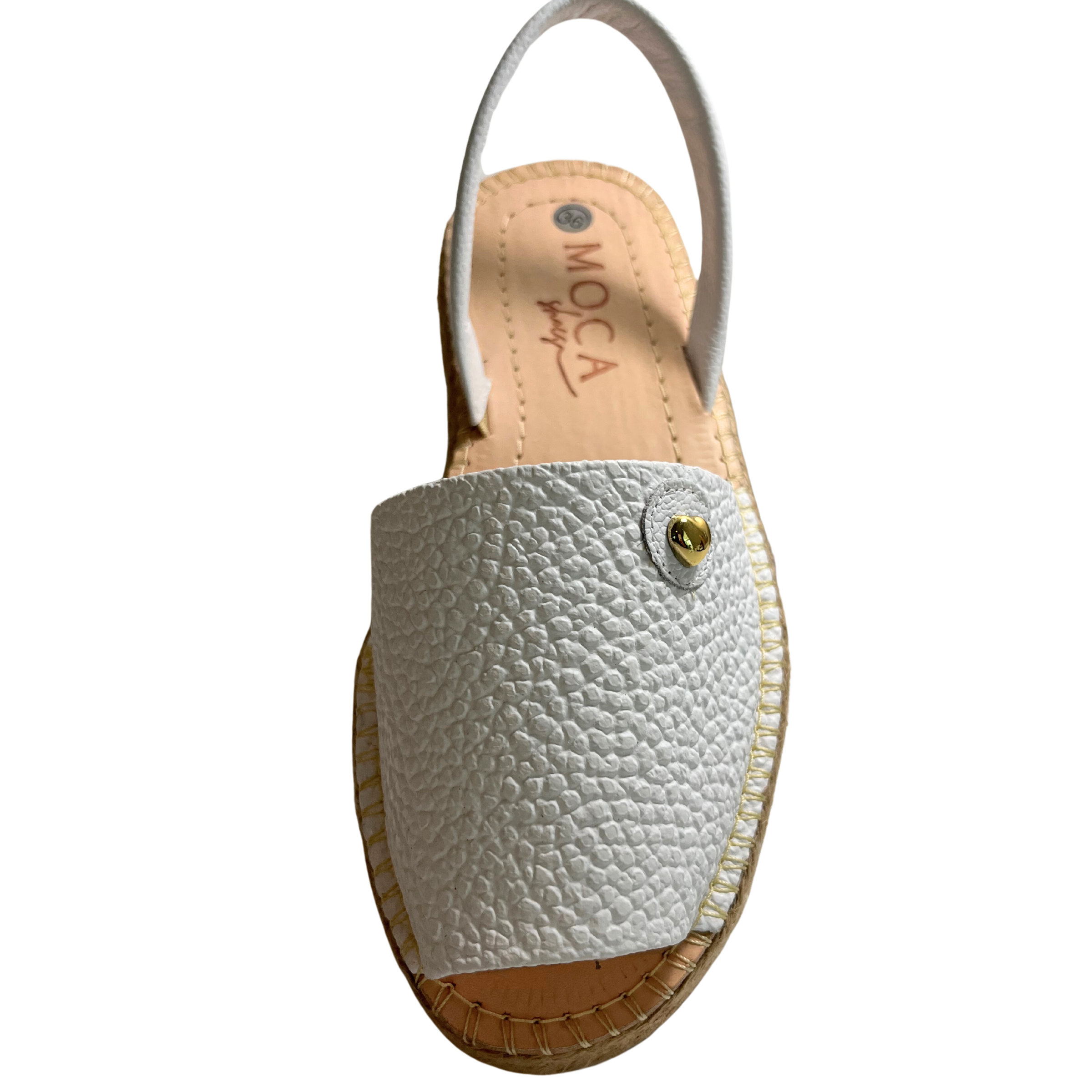 Miramar Espadrilles Sandals Flat White | White Leather Espadrilles