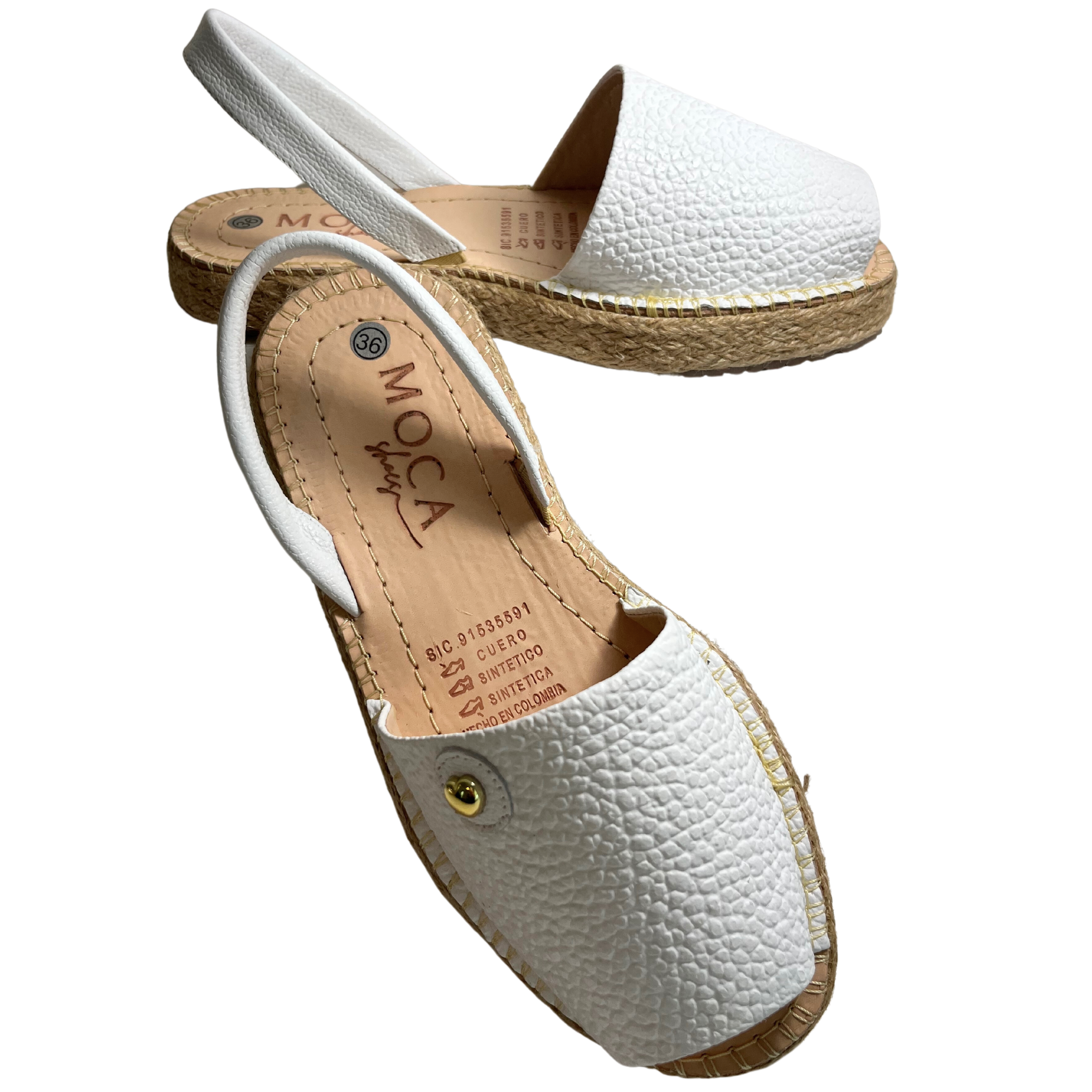 Miramar Espadrilles Sandals Flat White | White Womens Espadrilles