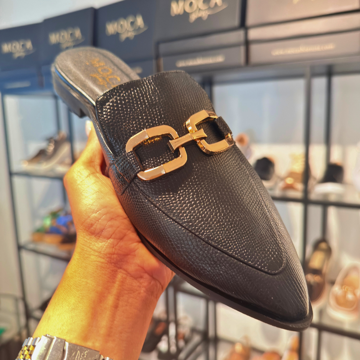 Black slip-on Mules for women | Utah