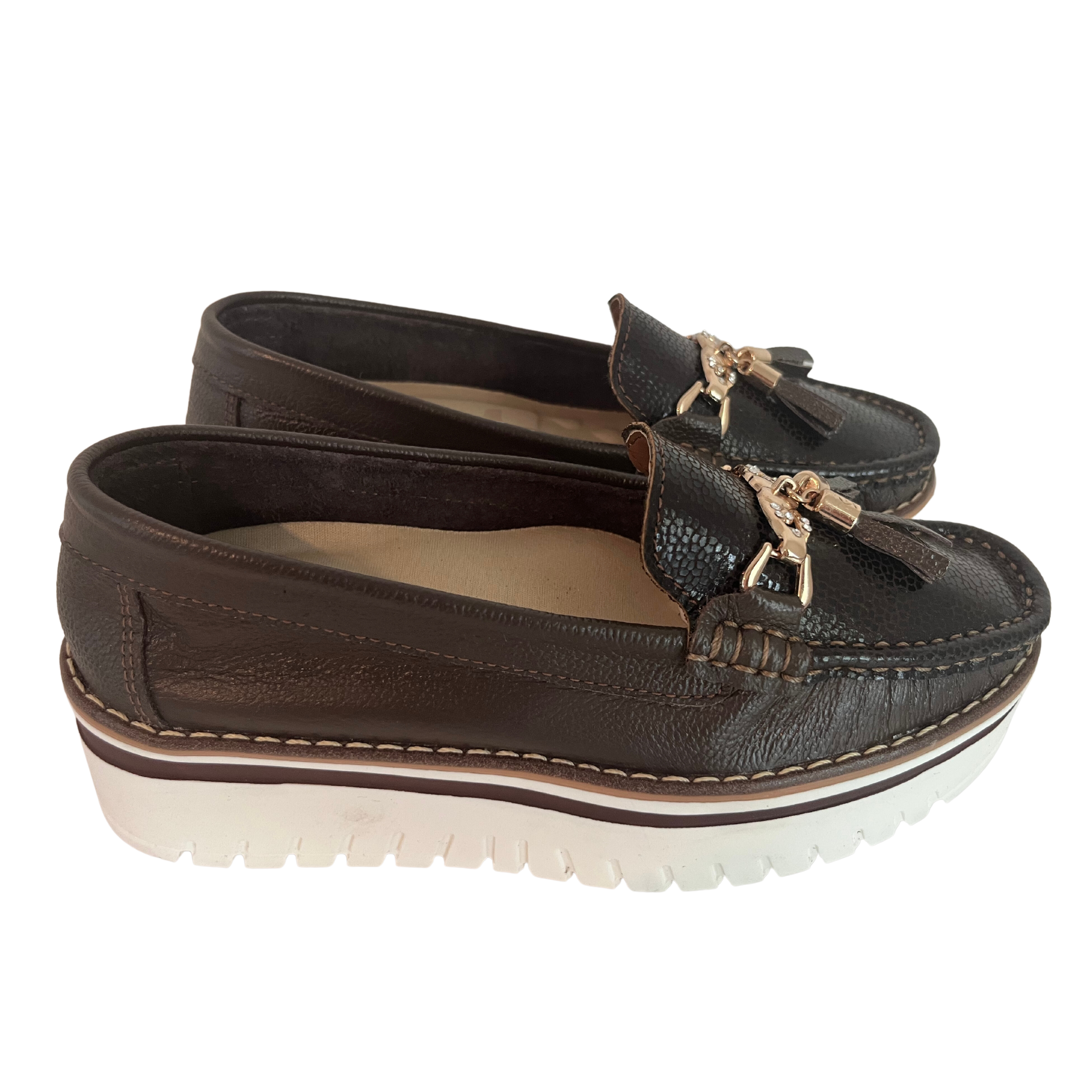 Brown Moccasins Leather | Hollywood